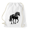 PRINTFASHION Ló rajz - Sportzsák, Tornazsák - Fehér