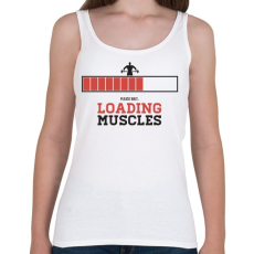 PRINTFASHION Loading Muscles - Női atléta - Fehér