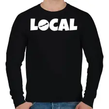PRINTFASHION Local - Férfi pulóver - Fekete férfi pulóver, kardigán