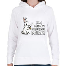 PRINTFASHION LOCSOLKODÓS PÓLÓM - Női kapucnis pulóver - Fehér