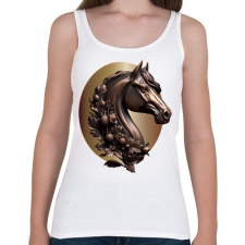 PRINTFASHION Lófej bronzból - Női atléta - Fehér női trikó