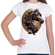 PRINTFASHION Lófej bronzból - Női póló - Fehér