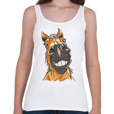 PRINTFASHION Lófej - Női atléta - Fehér női trikó