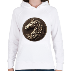 PRINTFASHION Lófej - Női kapucnis pulóver - Fehér