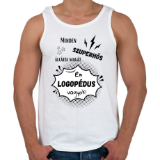 PRINTFASHION Logopédus - Férfi atléta - Fehér