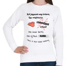 PRINTFASHION Logopédus versike - Női pulóver - Fehér női pulóver, kardigán