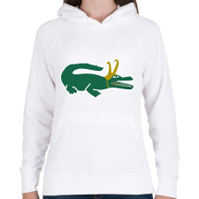 PRINTFASHION Loki kroki - Női kapucnis pulóver - Fehér női pulóver, kardigán