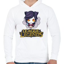 PRINTFASHION LOL Ahri - Férfi kapucnis pulóver - Fehér férfi pulóver, kardigán