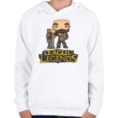 PRINTFASHION LOL Braum - Gyerek kapucnis pulóver - Fehér