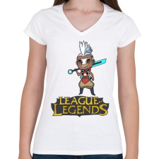 PRINTFASHION LOL Ekko - Női V-nyakú póló - Fehér női póló