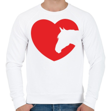 PRINTFASHION lólove - Férfi pulóver - Fehér