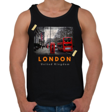 PRINTFASHION london - Férfi atléta - Fekete atléta, trikó