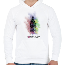 PRINTFASHION london - Férfi kapucnis pulóver - Fehér férfi pulóver, kardigán