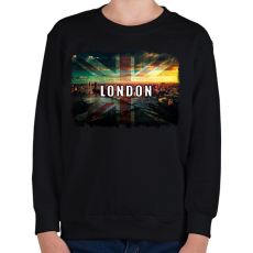 PRINTFASHION LONDON LÁTKÉP - Gyerek pulóver - Fekete