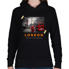 PRINTFASHION london - Női kapucnis pulóver - Fekete női pulóver, kardigán