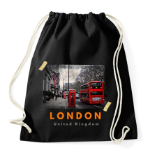 PRINTFASHION london - Sportzsák, Tornazsák - Fekete tornazsák