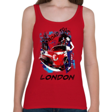 PRINTFASHION London utjain - Női atléta - Cseresznyepiros női trikó