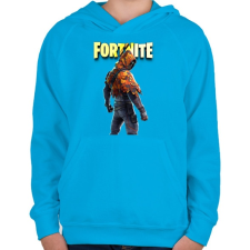 PRINTFASHION Longshot Fortnite - Gyerek kapucnis pulóver - Azúrkék gyerek pulóver, kardigán