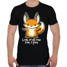 PRINTFASHION Look At All The Fox I Give - Férfi póló - Fekete férfi póló