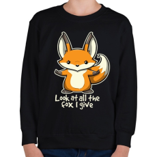 PRINTFASHION Look At All The Fox I Give - Gyerek pulóver - Fekete