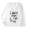 PRINTFASHION Look mom, i can fly! - Sportzsák, Tornazsák - Fehér