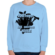 PRINTFASHION Loot first - Gyerek pulóver - Világoskék gyerek pulóver, kardigán