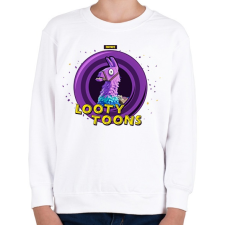 PRINTFASHION Looty Toons - Gyerek pulóver - Fehér gyerek pulóver, kardigán