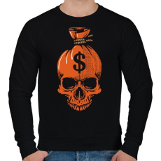 PRINTFASHION Lopott pénz - Férfi pulóver - Fekete