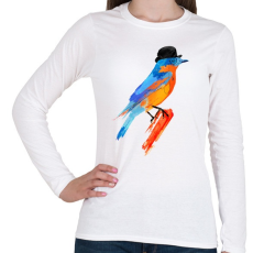 PRINTFASHION Lord bird - Női hosszú ujjú póló - Fehér