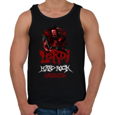 PRINTFASHION lordi-hard rock hallelujah - Férfi atléta - Fekete