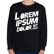 PRINTFASHION Lorem ipsum - Gyerek pulóver - Fekete gyerek pulóver, kardigán