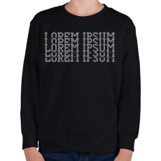PRINTFASHION Lorem ipsum - Gyerek pulóver - Fekete