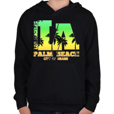PRINTFASHION Los angeles palm beach - Gyerek kapucnis pulóver - Fekete