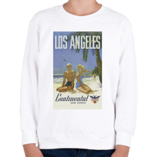 PRINTFASHION Los Angeles Retró - Gyerek pulóver - Fehér gyerek pulóver, kardigán