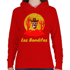 PRINTFASHION los banditos - Női kapucnis pulóver - Piros