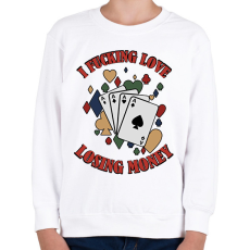 PRINTFASHION Losing money - Gyerek pulóver - Fehér