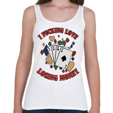 PRINTFASHION Losing money - Női atléta - Fehér női trikó