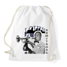 PRINTFASHION Louis Armstrong - Sportzsák, Tornazsák - Fehér tornazsák