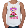 PRINTFASHION Lovag Labubu - Férfi atléta - Fehér
