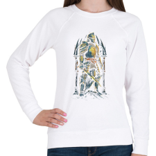 PRINTFASHION Lovag - Női pulóver - Fehér női pulóver, kardigán