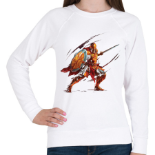 PRINTFASHION Lovag - Női pulóver - Fehér női pulóver, kardigán