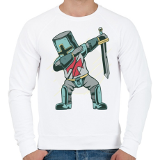 PRINTFASHION Lovag táncoló - Dancing knight - Férfi pulóver - Fehér