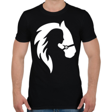 PRINTFASHION Lovaglás - Férfi póló - Fekete férfi póló