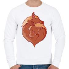 PRINTFASHION Lovak - Férfi pulóver - Fehér férfi pulóver, kardigán