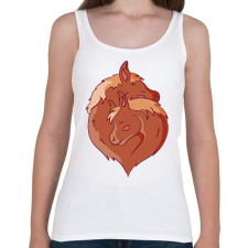 PRINTFASHION Lovak - Női atléta - Fehér női trikó