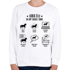 PRINTFASHION Lovas dolgok - Gyerek pulóver - Fehér gyerek pulóver, kardigán