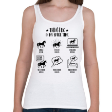 PRINTFASHION Lovas dolgok - Női atléta - Fehér