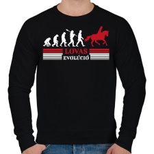 PRINTFASHION Lovas evolúció - Férfi pulóver - Fekete férfi pulóver, kardigán