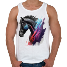 PRINTFASHION Lovas - Férfi atléta - Fehér atléta, trikó