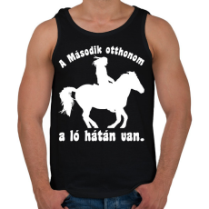 PRINTFASHION lovas - Férfi atléta - Fekete